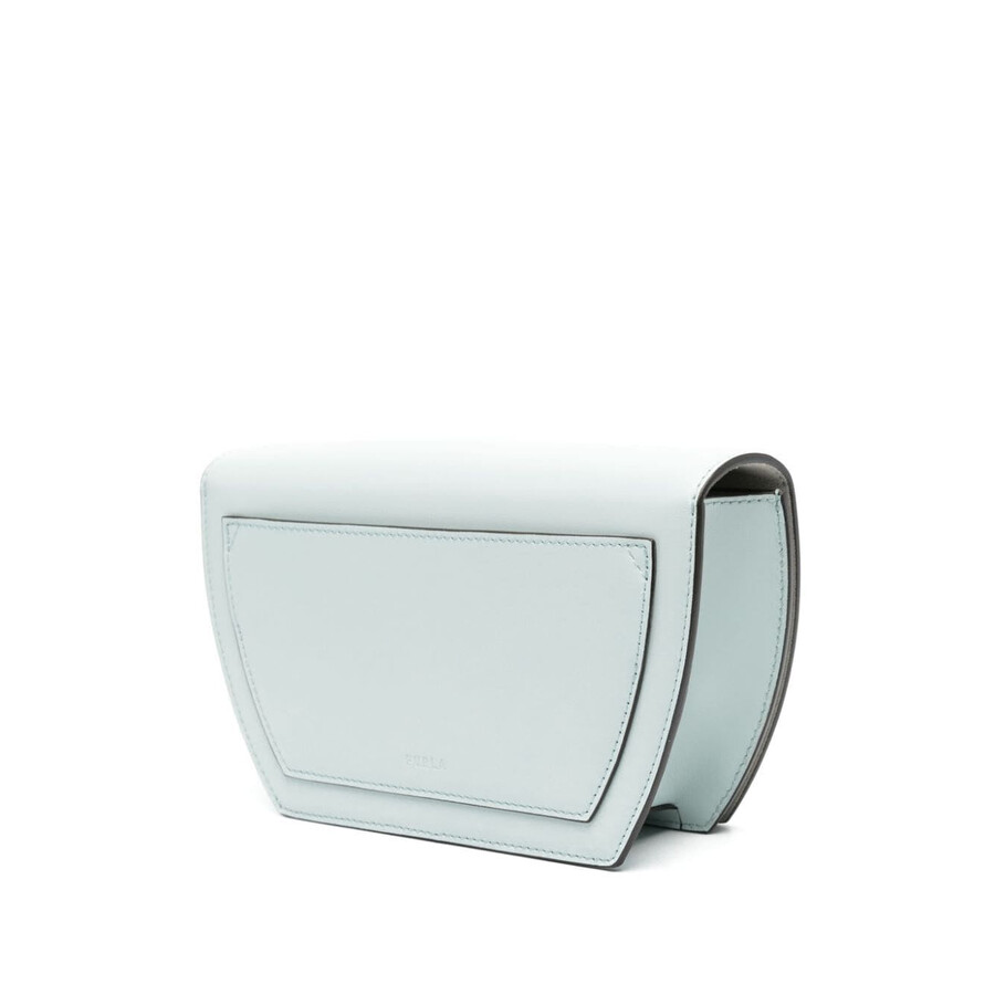 Furla Light Blue Leather Bag With Sphere Detailing