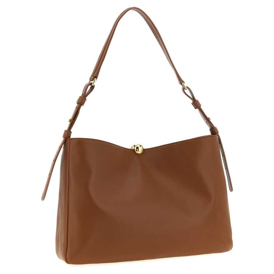 Furla Calfskin Shoulder Bag In Brown