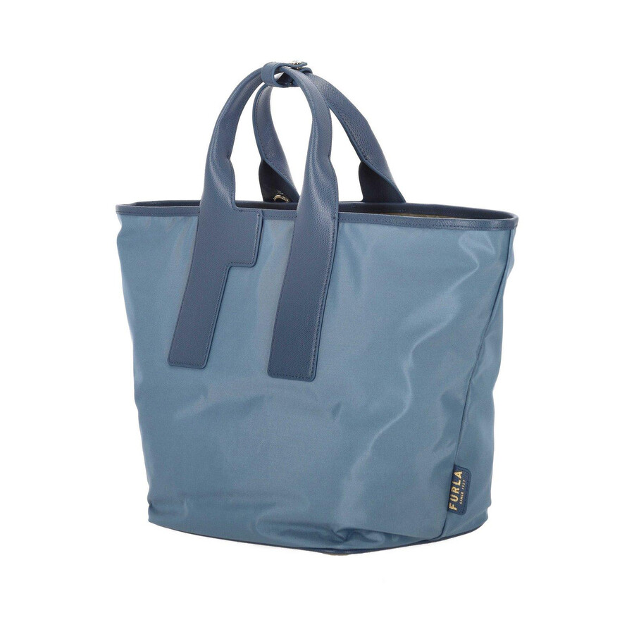Furla Tote Bag With Detachable Strap And Handles In Blue