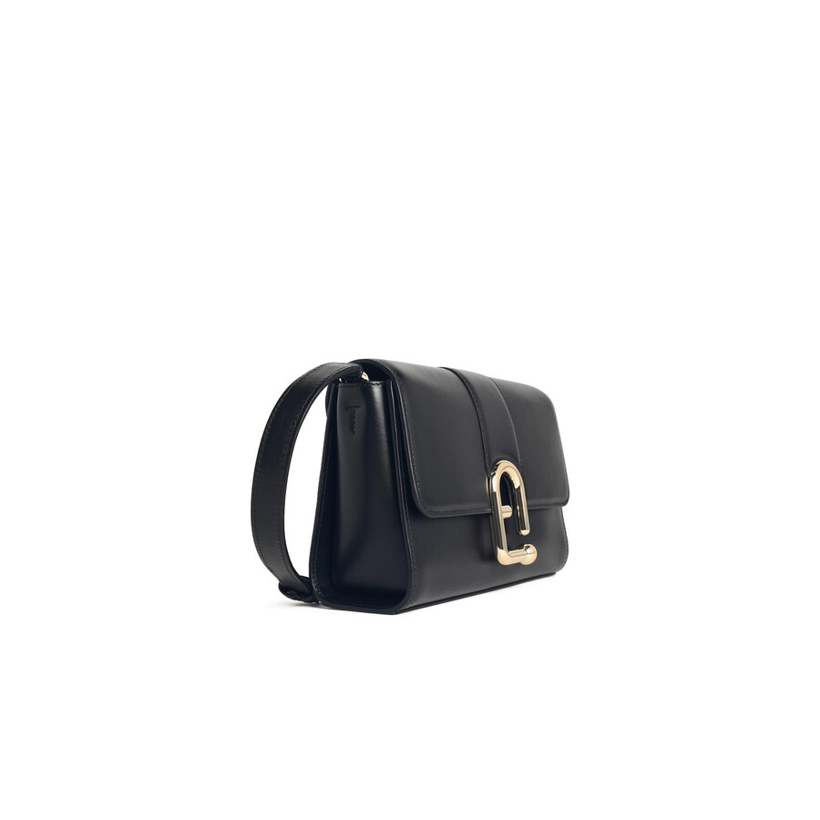 Furla Urban S Black Leather Crossbody Bag In Black