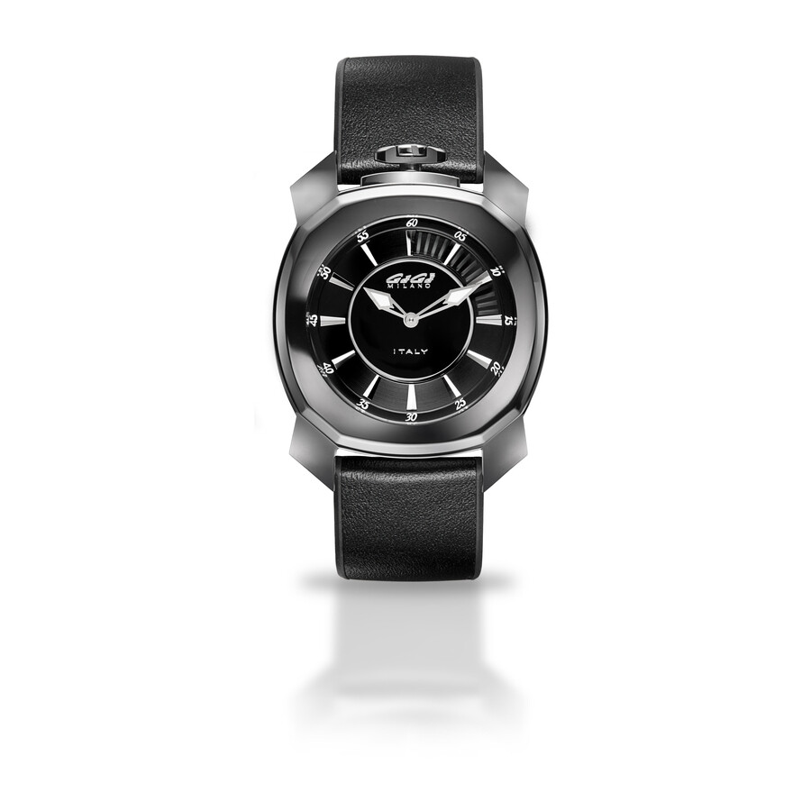 Gaga Milano Frame One Ceramic Case Quartz Black Dial Unisex Watch ...