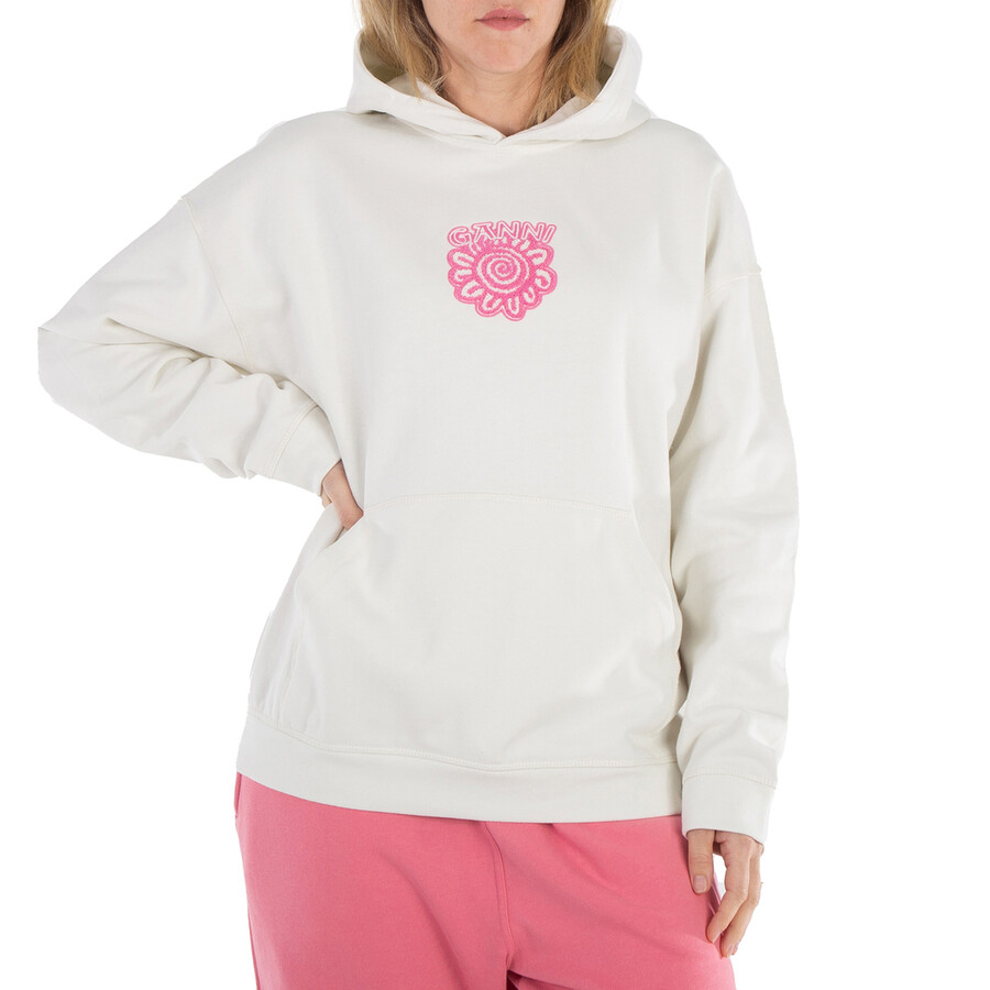 Egret Isoli Flower Cotton Oversized Hoodie