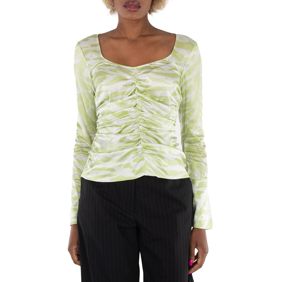 Ladies Margarita Silk Stretch Shirt, Brand Size 36 (US Size 2)