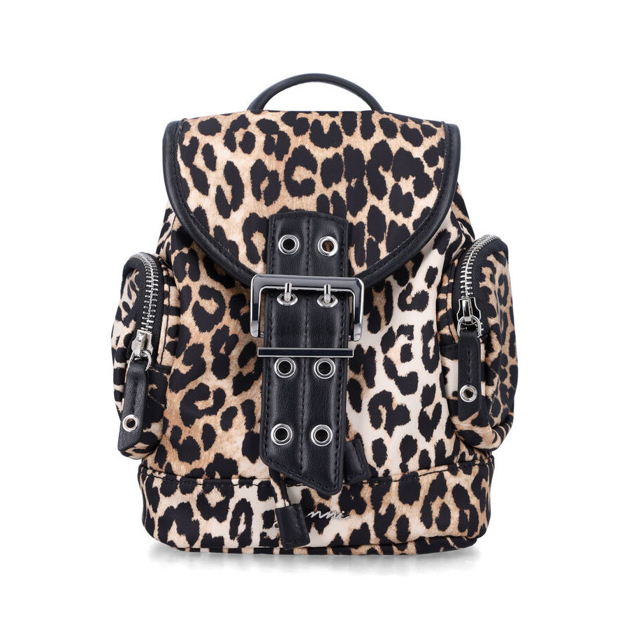 Ganni Leopard Nano Backpack Print Recycled Polyamide Lining