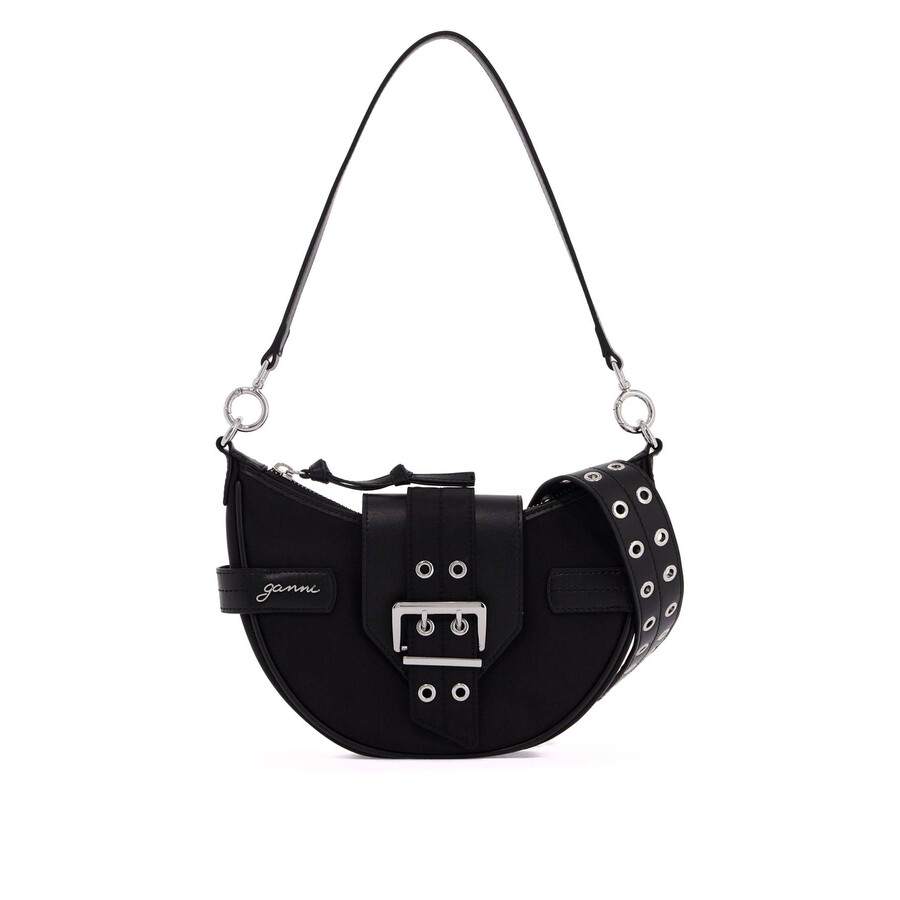 Ganni Small Bucky Shoulder Bag In Black