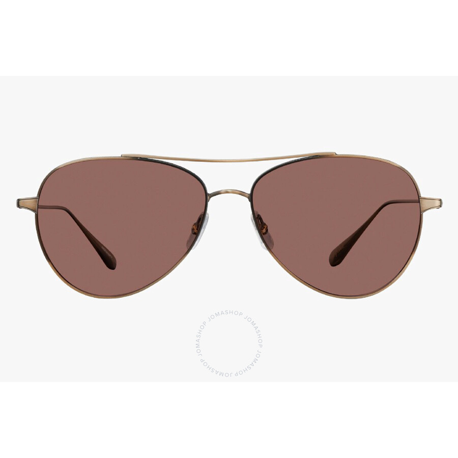 Garrett Leight Culver Sun Semi-flat Redwood Pilot Sunglasses 4039 Bg/sfrw 56