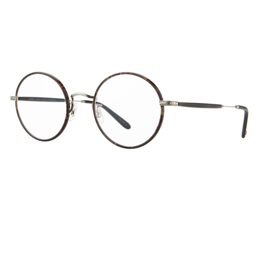 Garrett Leight Fonda Demo Round Unisex Eyeglasses 3060 Bbt-bs-bk 49