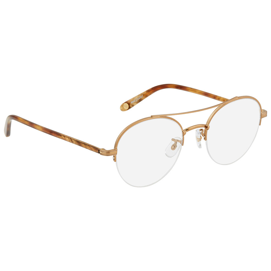 Garrett Leight Manchester Demo Round Unisex Eyeglasses 3037 Bg-fet 48
