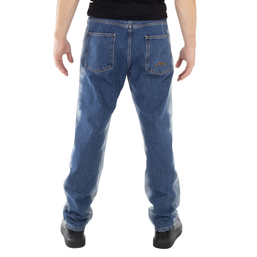 Gcds Gcdc Denim Black Straight Jeans In Blue