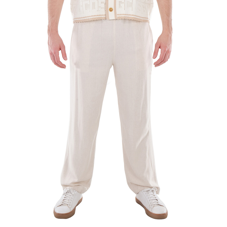 Linen Blend Wide Pants