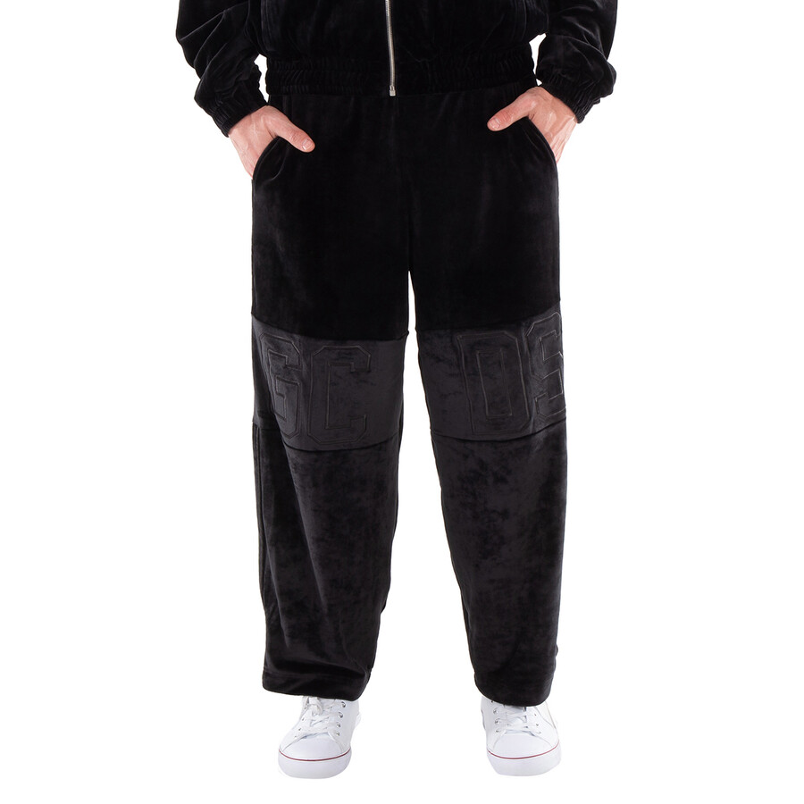 Logo Embroidered Velvet Pants