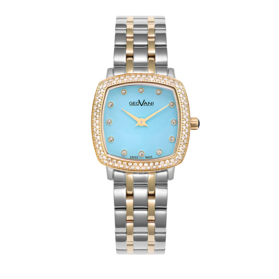 Geovani Gol597-D Collection Diamond Blue Dial Ladies Watch GOL597-SG-D-9A