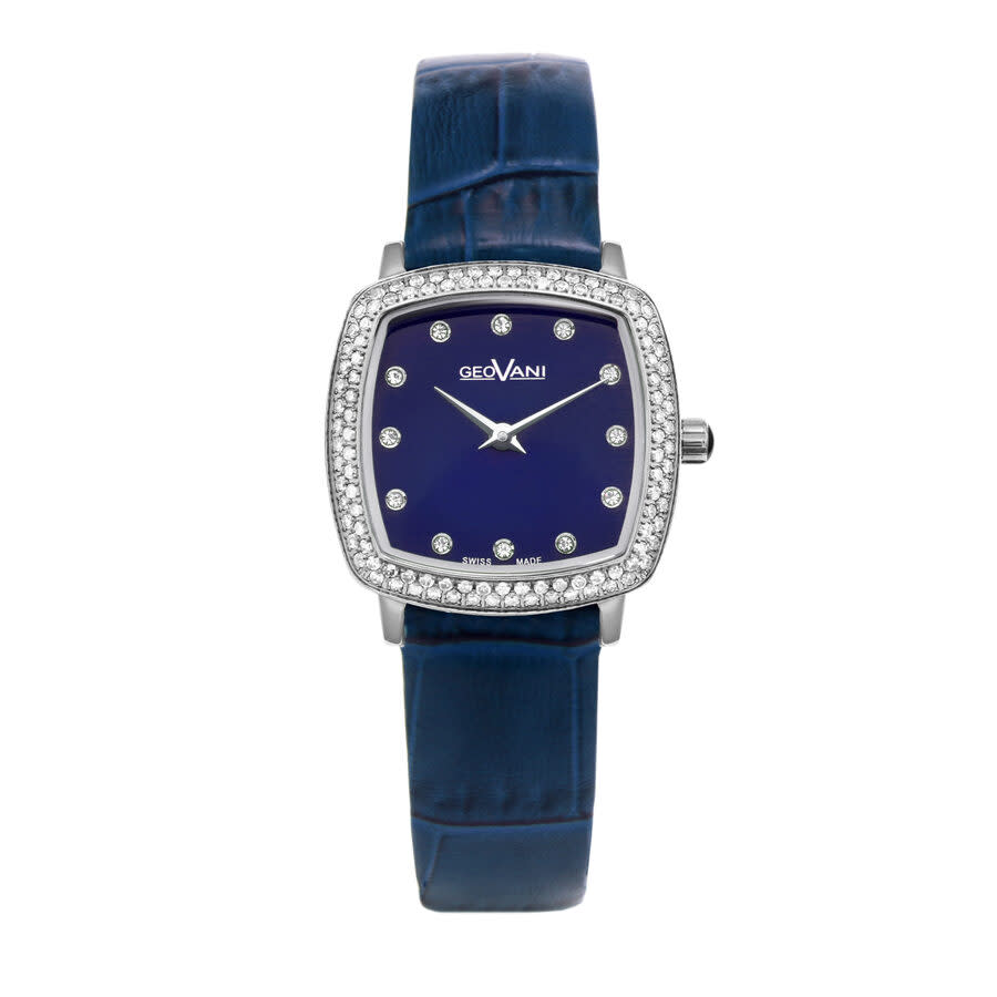 Geovani Gol597-D Collection Diamond Blue Dial Ladies Watch GOL597-SL-D-9