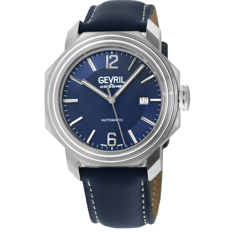 Gevril Canal St Automatic Blue Dial Men's Watch 46502 840840128140