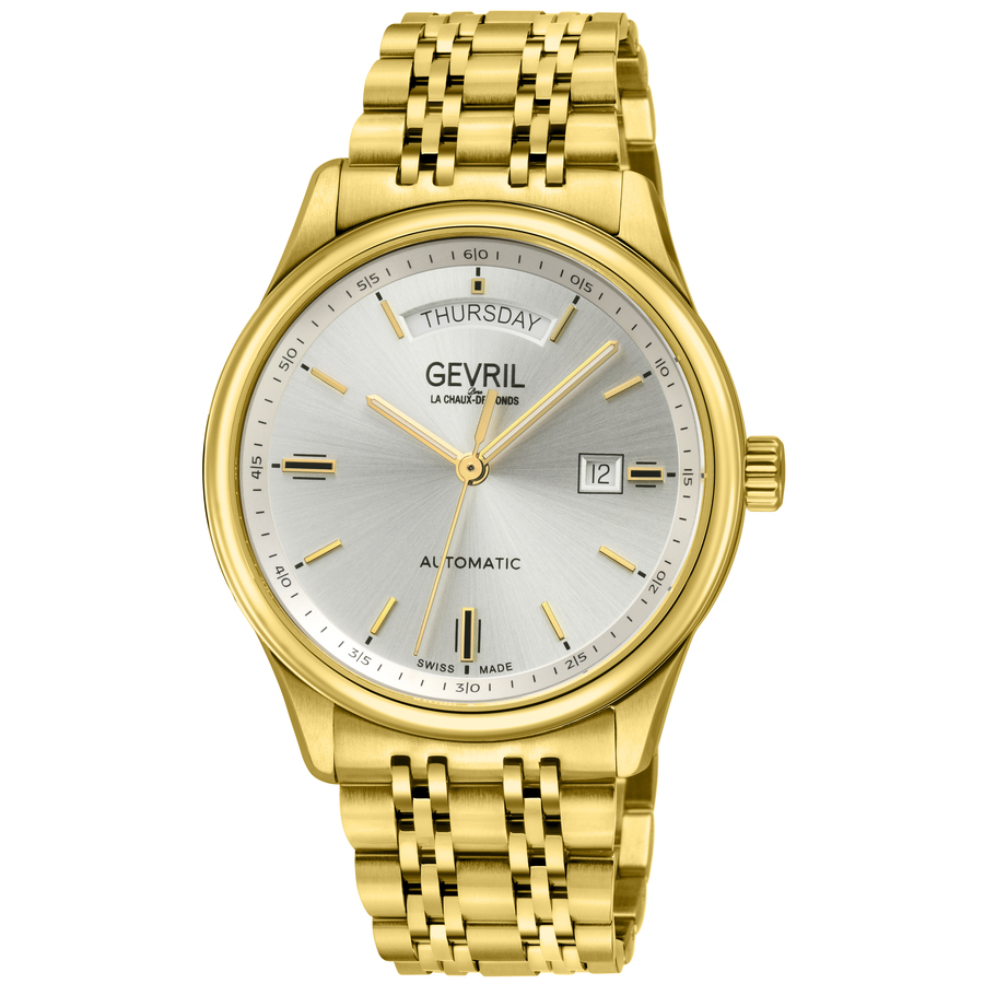 Gevril Excelsior Automatic Silver Dial Men's Watch 48203B