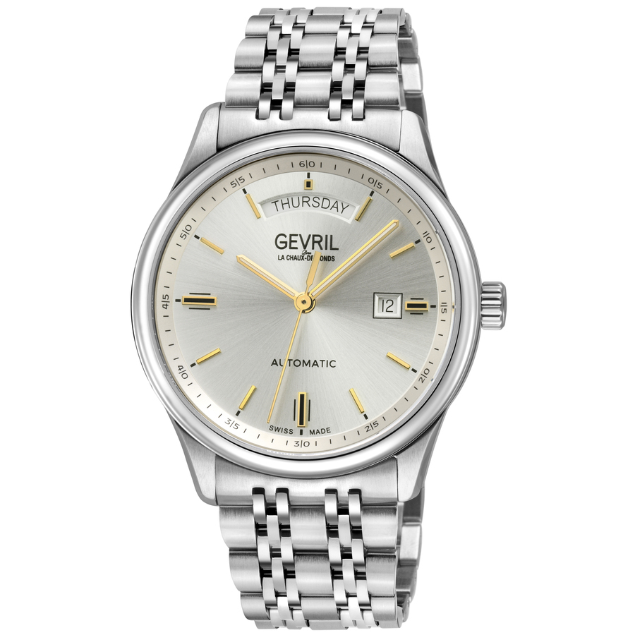 Gevril Excelsior Automatic Silver Dial Men's Watch 48206B