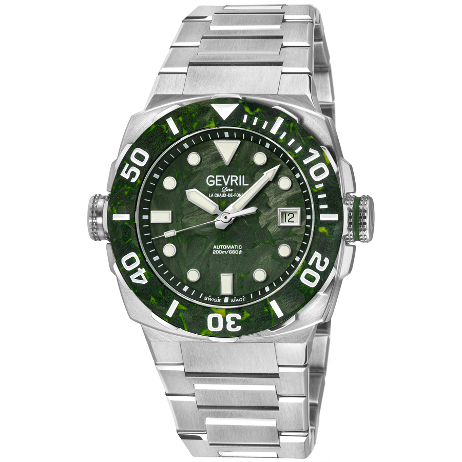 Gevril Fortuna Automatic Green Dial Men's Watch 47402B