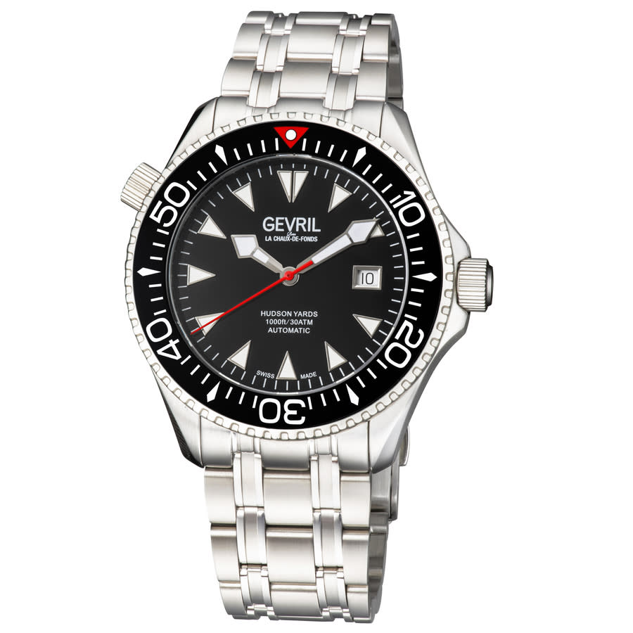 Gevril Hudson Yards Automatic Black Dial Men's Watch 48800