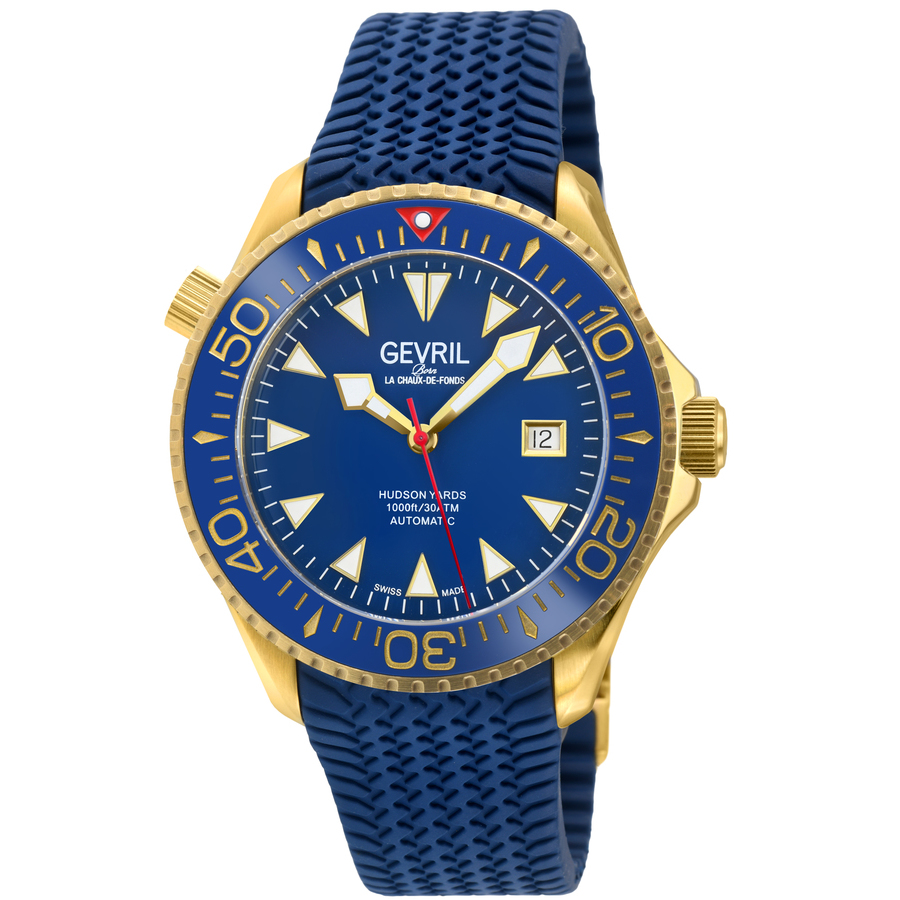 Gevril Hudson Yards Automatic Blue Dial Men's Watch 48805R