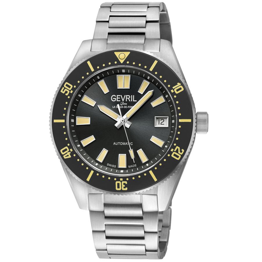 Gevril Mariner Row Automatic Black Dial Men's Watch 46900B