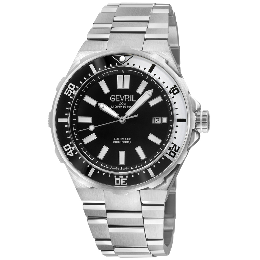 Gevril Ticonic Automatic Black Dial Men's Watch 48993B
