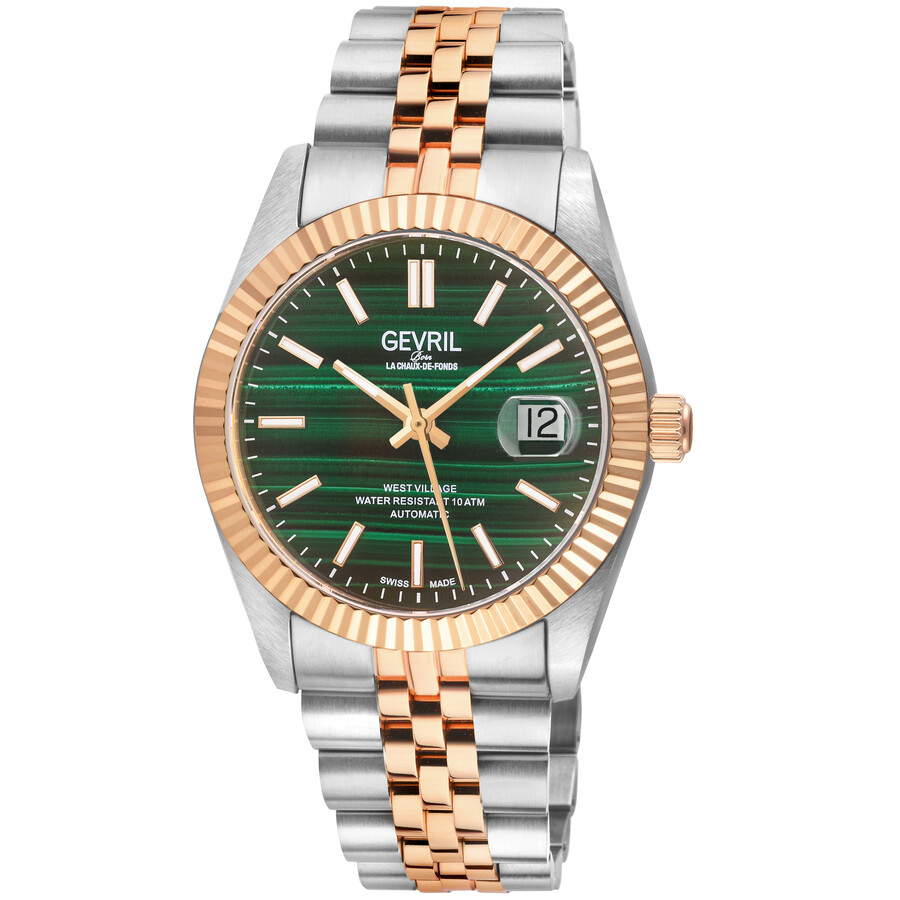 Gevril West Village Automatic Green Dial Men's Watch 48971B