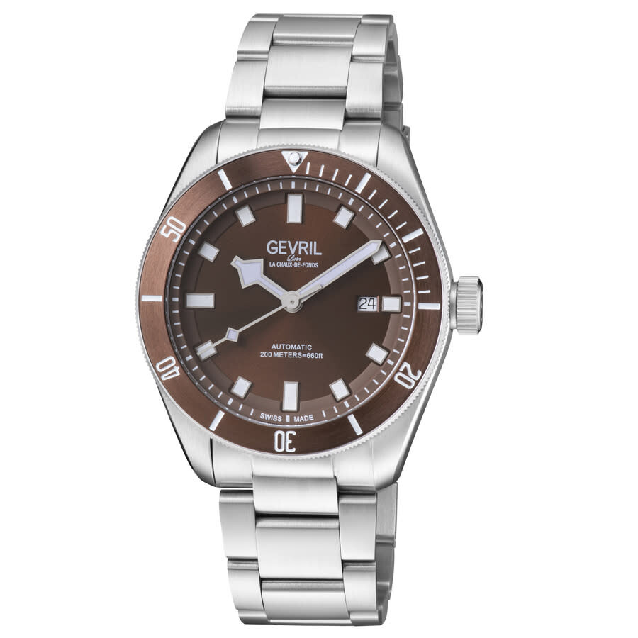 Gevril Yorkville Automatic Brown Dial Men's Watch 48607 In Brown