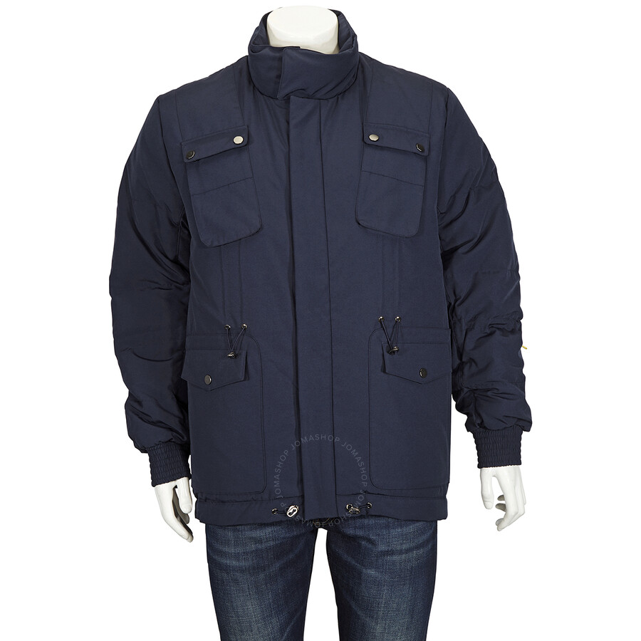 Geym Men's Blue Down Pockets Jacket In Blue