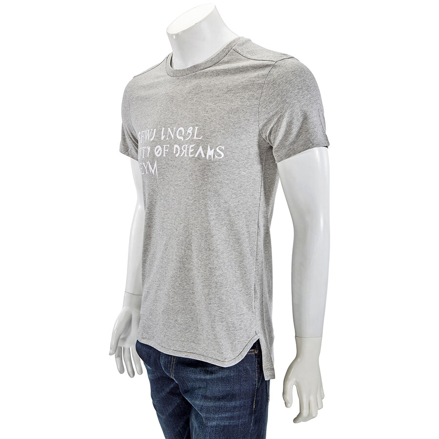 Geym Men's Gray Graphic T-shirt