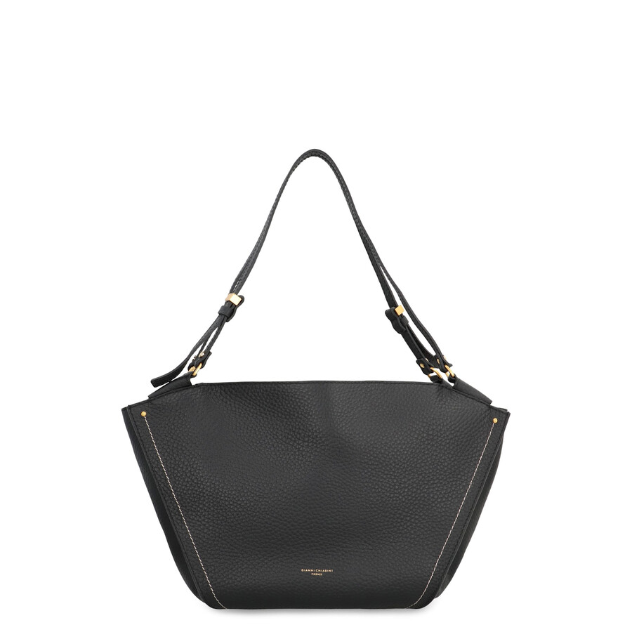 Gianni Chiarini Bloom Leather Bag In Black