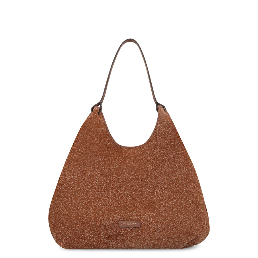 Gianni Chiarini Dua Suede Handbag In Brown