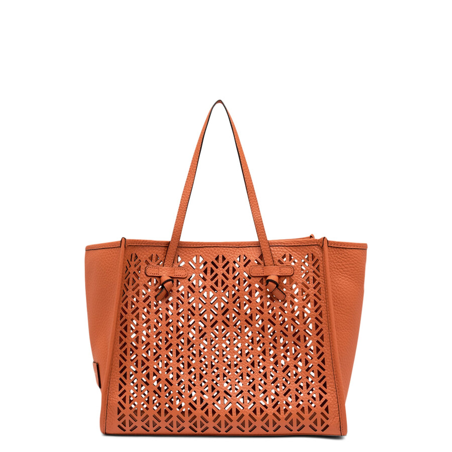 Gianni Chiarini Marcella Shopping Bag In Double Bubble Leather In Pink