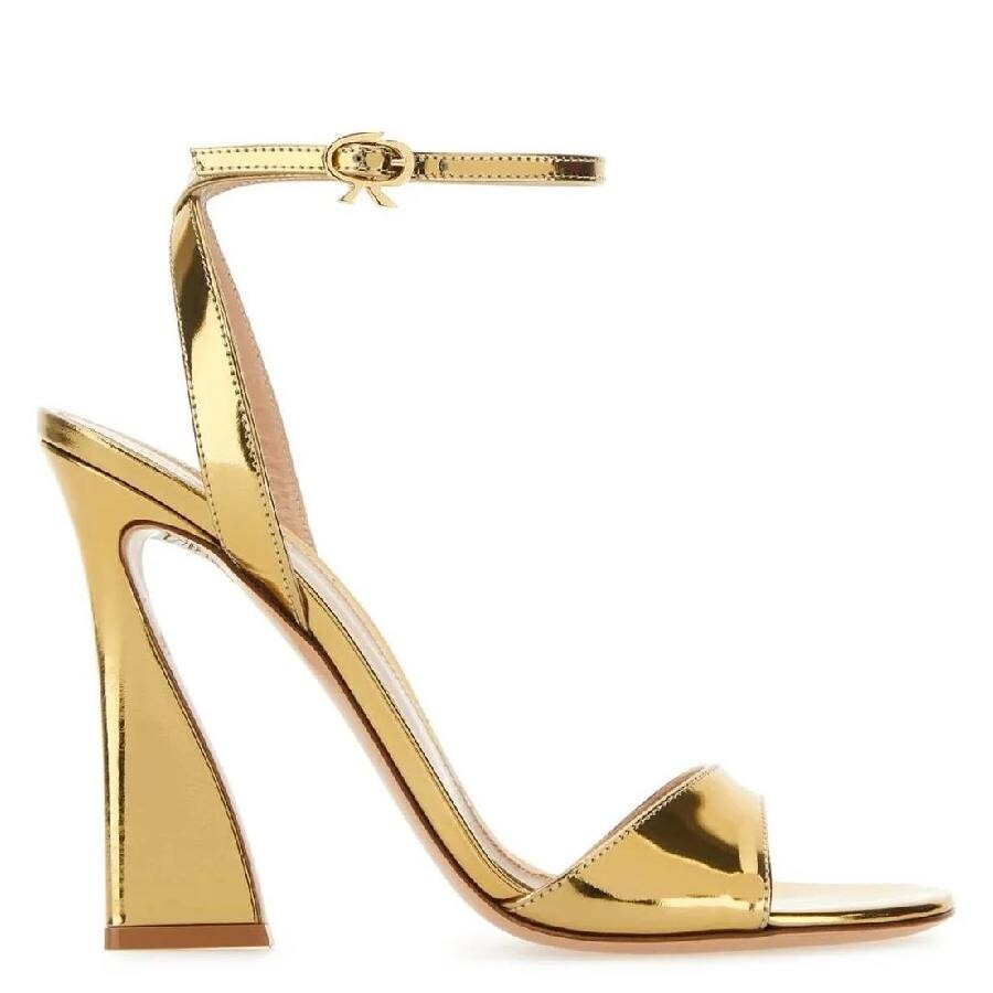 Gianvito Rossi Gold Leather Aura Sandals In Gold