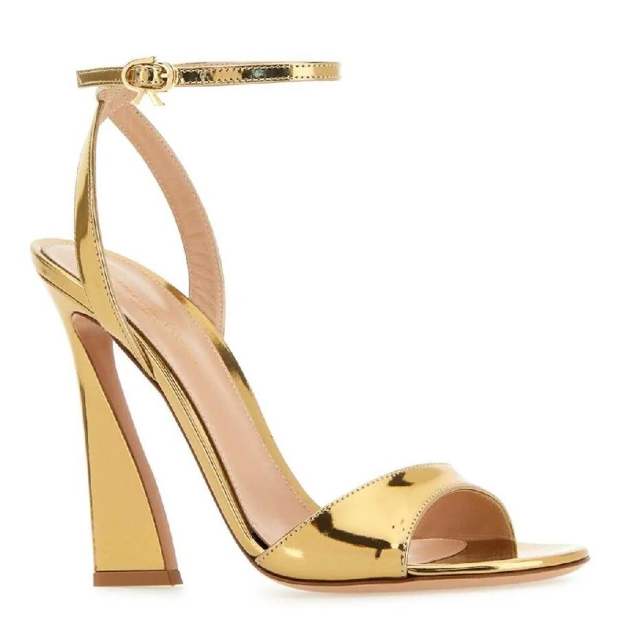 Gianvito Rossi Gold Leather Aura Sandals In Gold