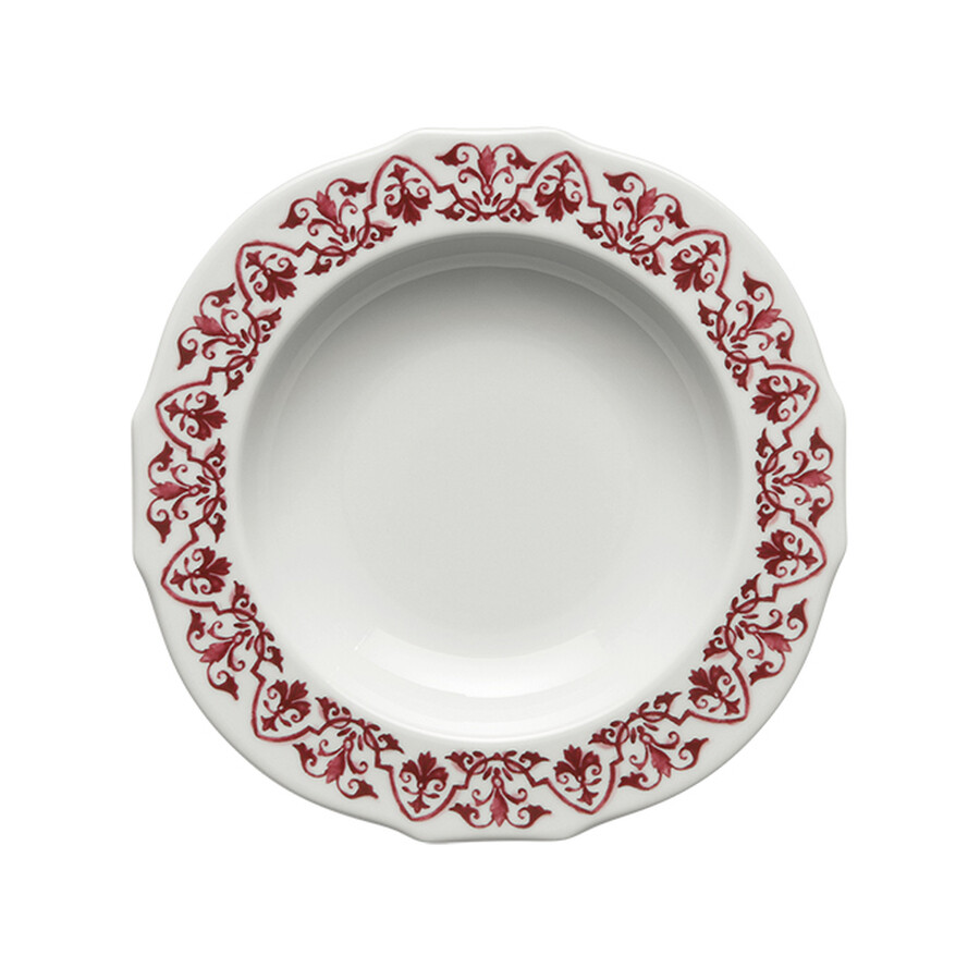 Ginori 1735 Babele Rosso Soup Plate In Rosso/red
