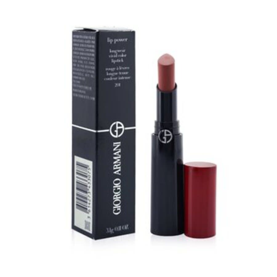 Giorgio Armani Ladies Lip Power Longwear Vivid Color Lipstick 0.11 oz # 201 Majestic Makeup 36142734