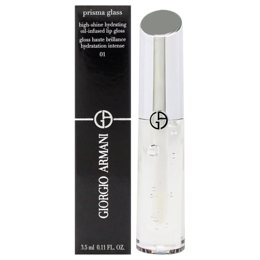 Giorgio Armani Ladies Prisma Glass Lip Gloss 0.11 oz 01 Clear Shine Makeup 3614274154368 In Multi