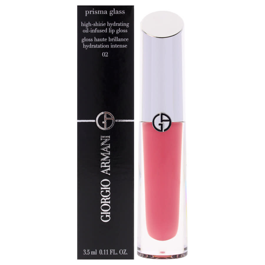 Giorgio Armani Ladies Prisma Glass Lip Gloss 0.11 oz 02 Candy Halo Makeup 3614274154375 In Pink