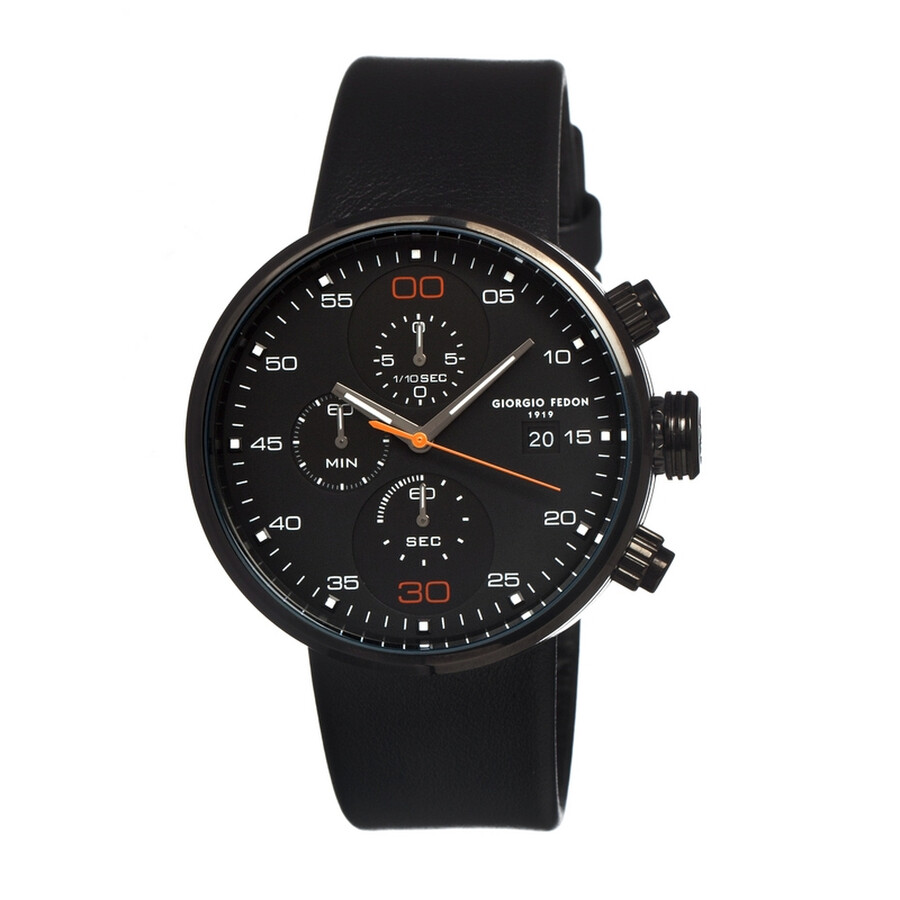 Giorgio Fedon 1919 Speed Timer II Black IP Steel Black Dial Men's Watch ...