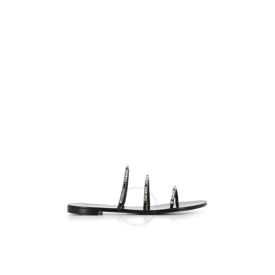 Giuseppe Zanotti 10mm Rhinestone Embellished Sandals In Black