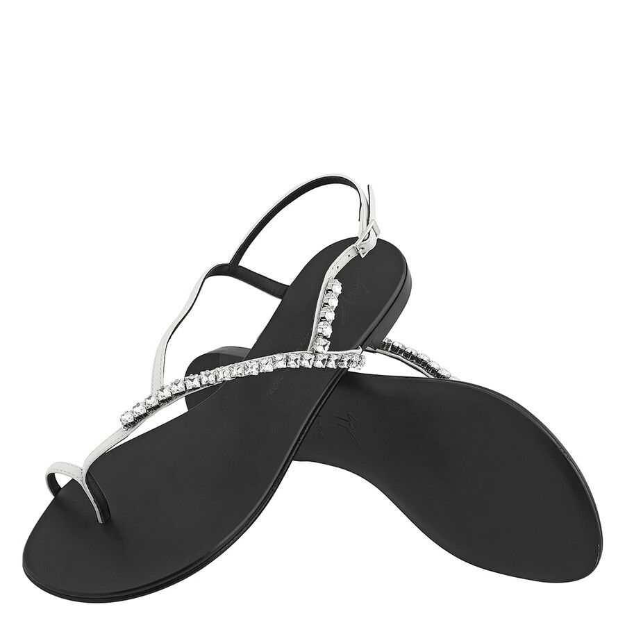 Shop Giuseppe Zanotti Ladies Cortina Rock Stud Flat Sandals