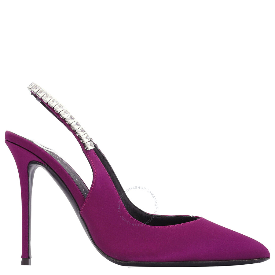 Giuseppe Zanotti Rachyl Crystal Embellished Slingback Pumps In Purple
