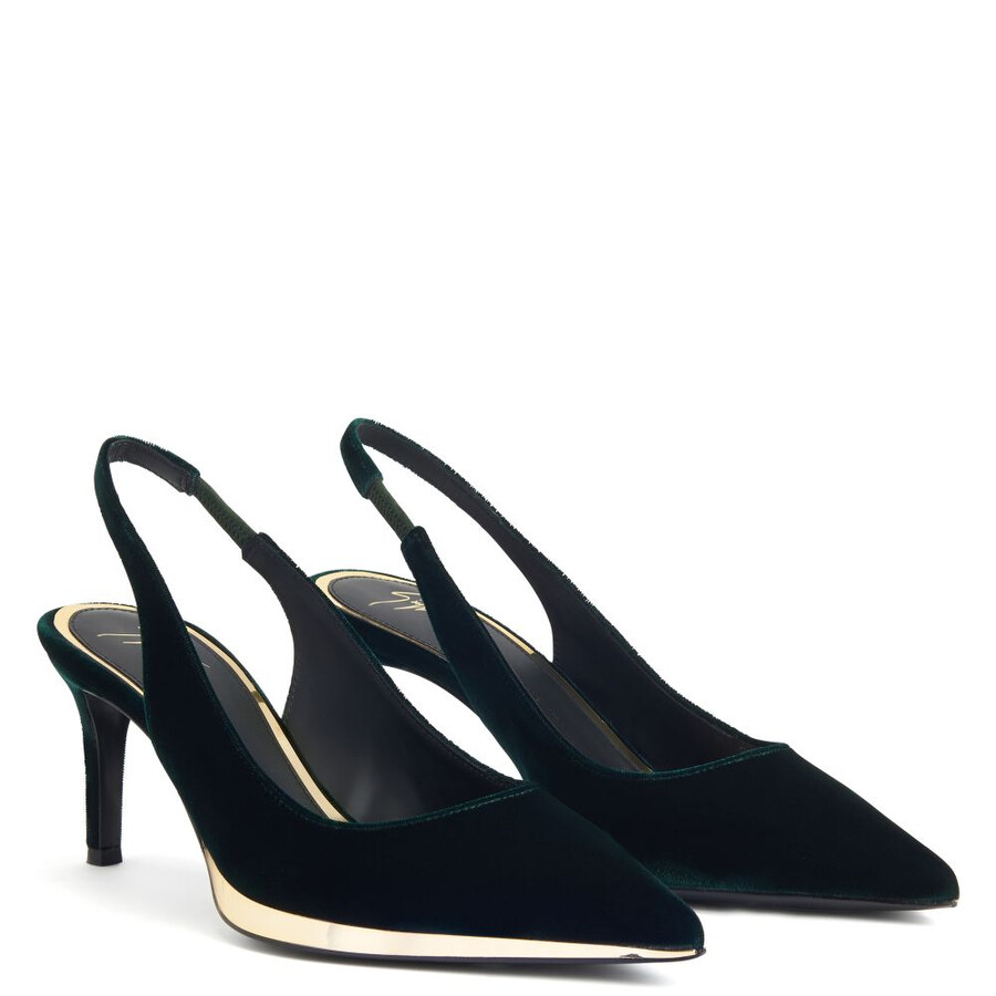 Giuseppe Zanotti Virgyn 50mm Slingback Pointed Pumps In Green