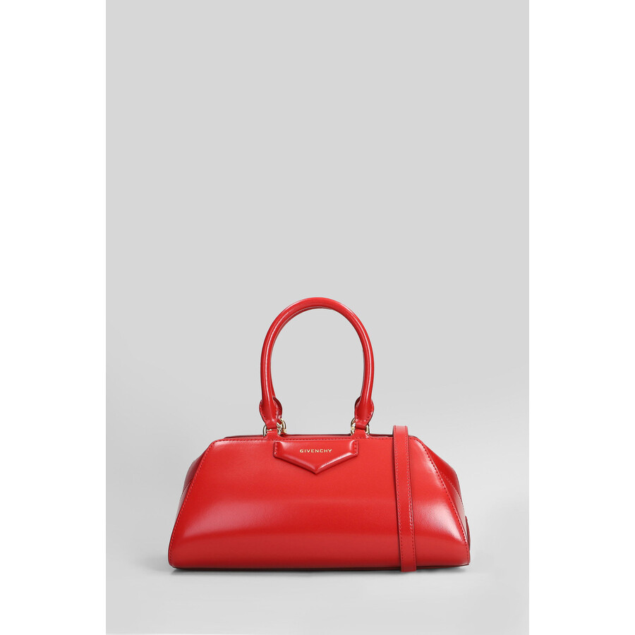 Givenchy Antigona Ew Small Shoulder Bag In Red Leather In Red