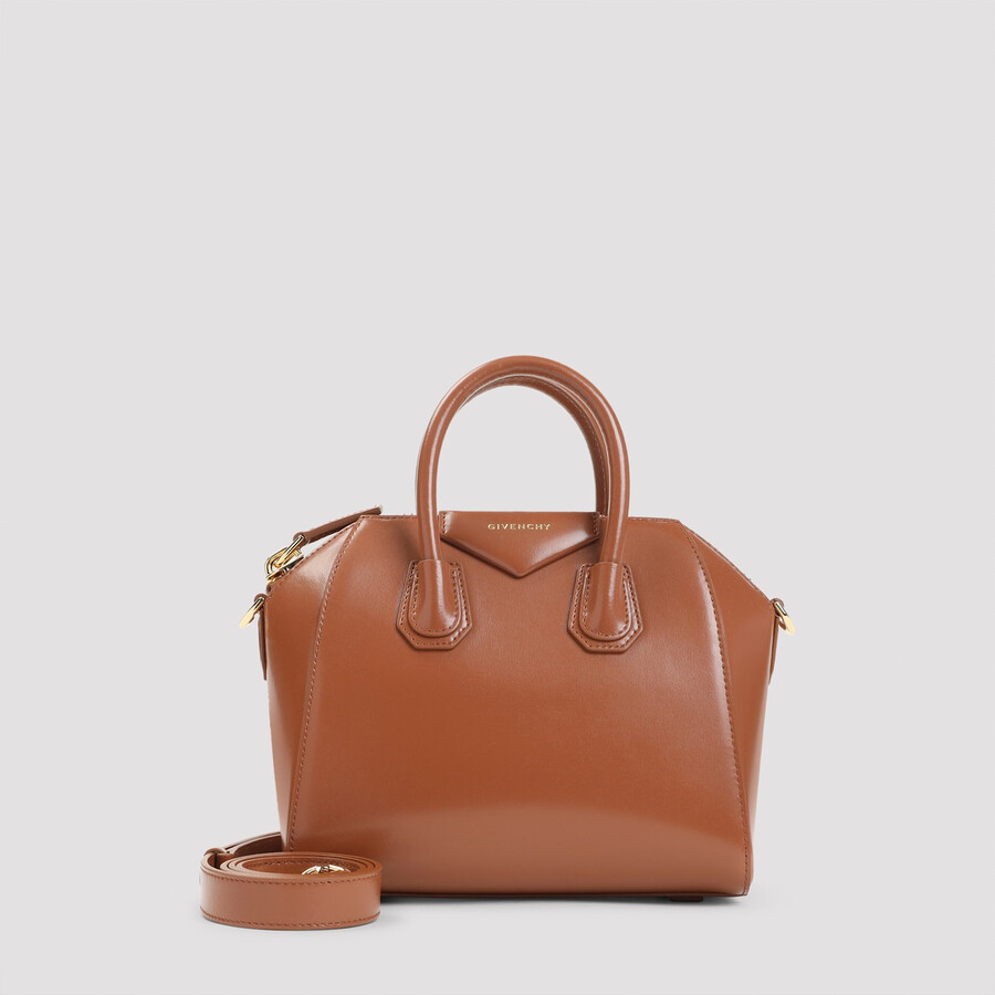 Givenchy Antigona Mini Leather Tote Bag In Brown