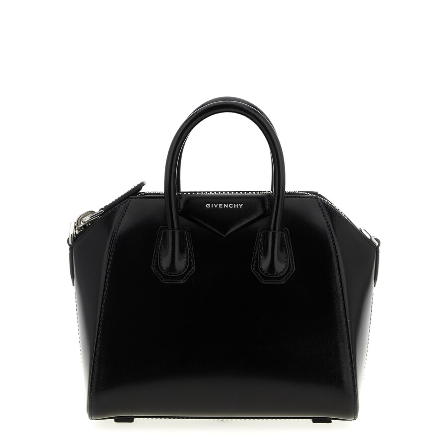 Givenchy Antigona Leather Mini Handbag In Black