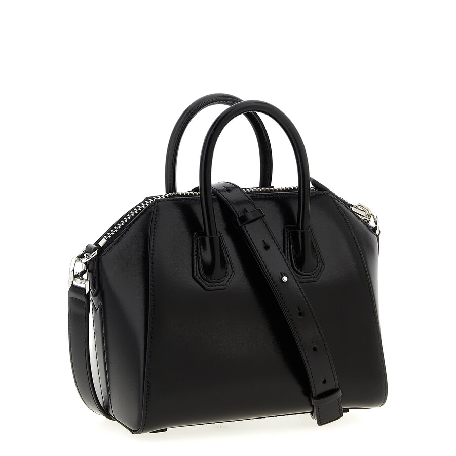 Givenchy Antigona Leather Mini Handbag In Black