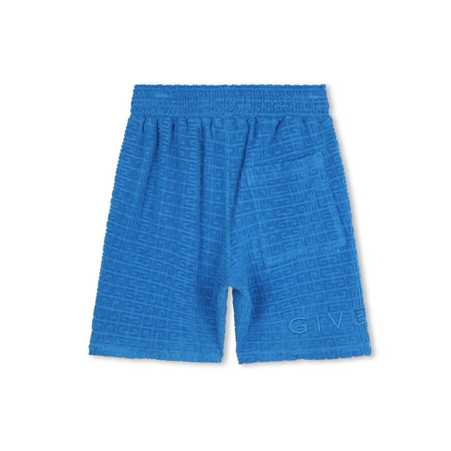 Givenchy 4g Terry Jacquard Track Shorts In Blue