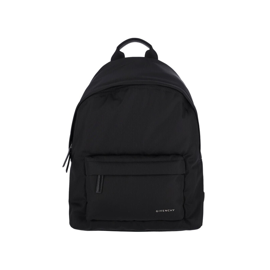 Givenchy Black Backpack With Adjustable Shoulder Straps And Logo On Front In Tech Fabric Man