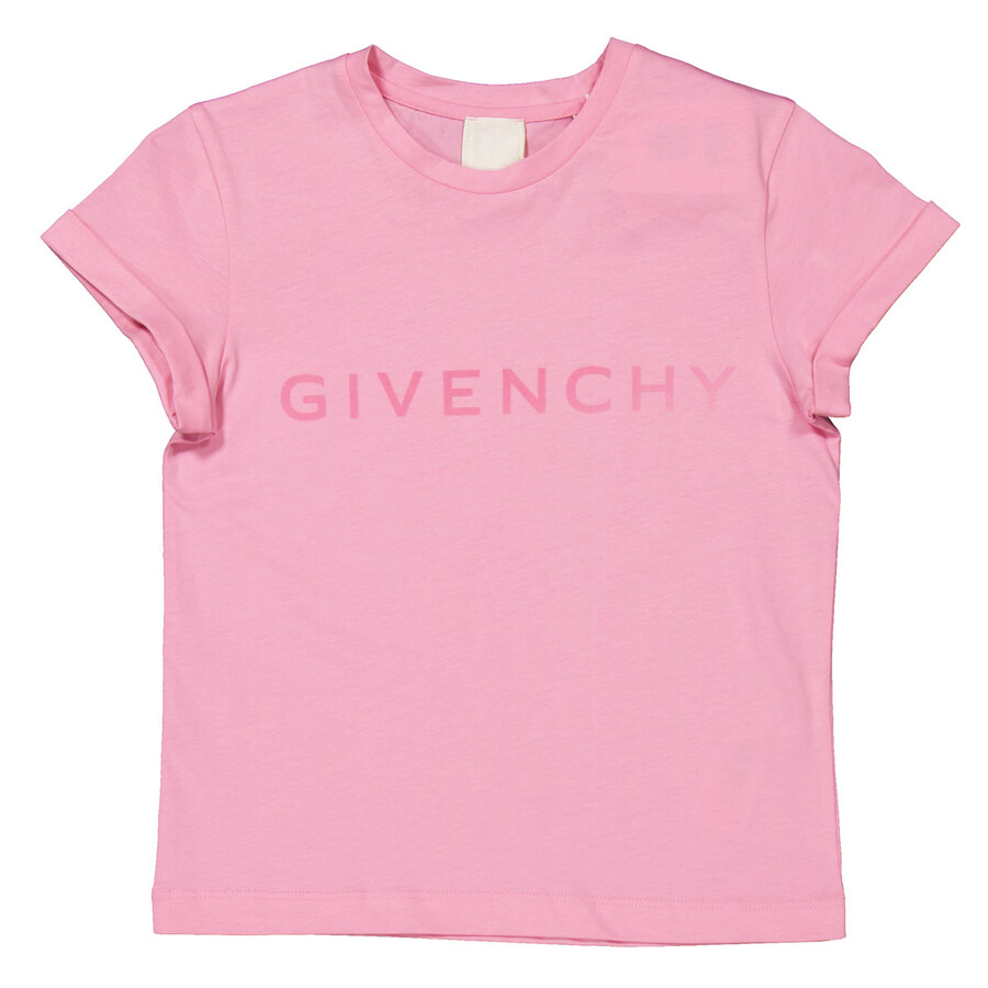 Girls 4G-Print Cotton T-Shirt - Pink